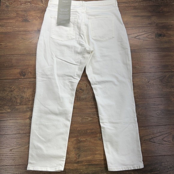 Everlane Jeans Womens 33 90sCheeky Straight Jean High Rise Straight Regular Bone - Picture 5 of 8